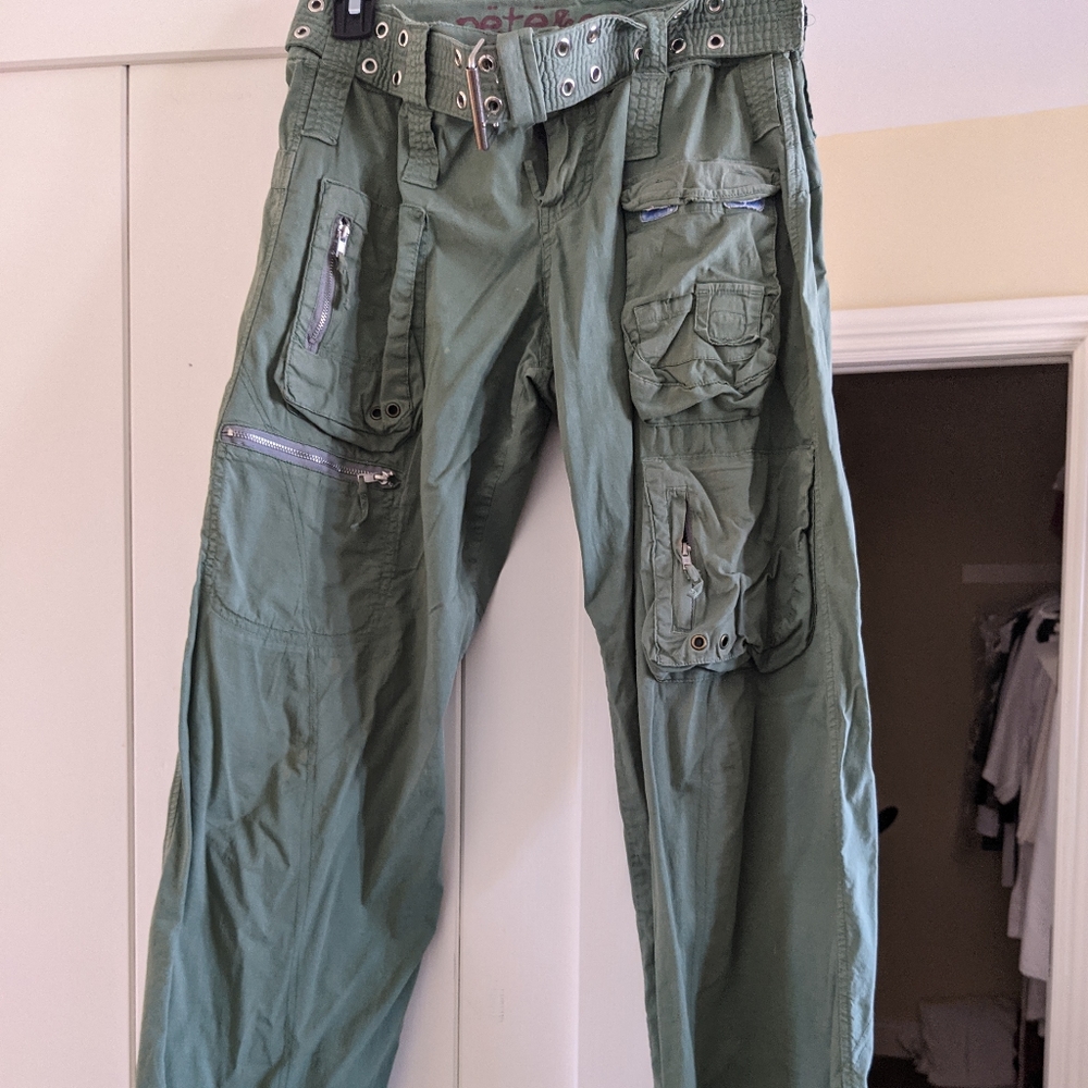 Pete & Great army green pants size 2